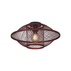 Plafonnier Maui bambou bordeaux 50 cm E27