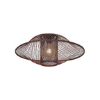 Plafonnier Maui bambou bordeaux 70 cm E27