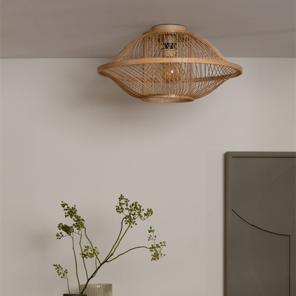 Plafonnier Maui bambou naturel 50 cm E27, vue 7