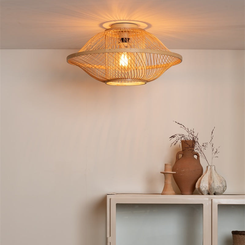 Dimensions Plafonnier Maui bambou naturel 50 cm E27