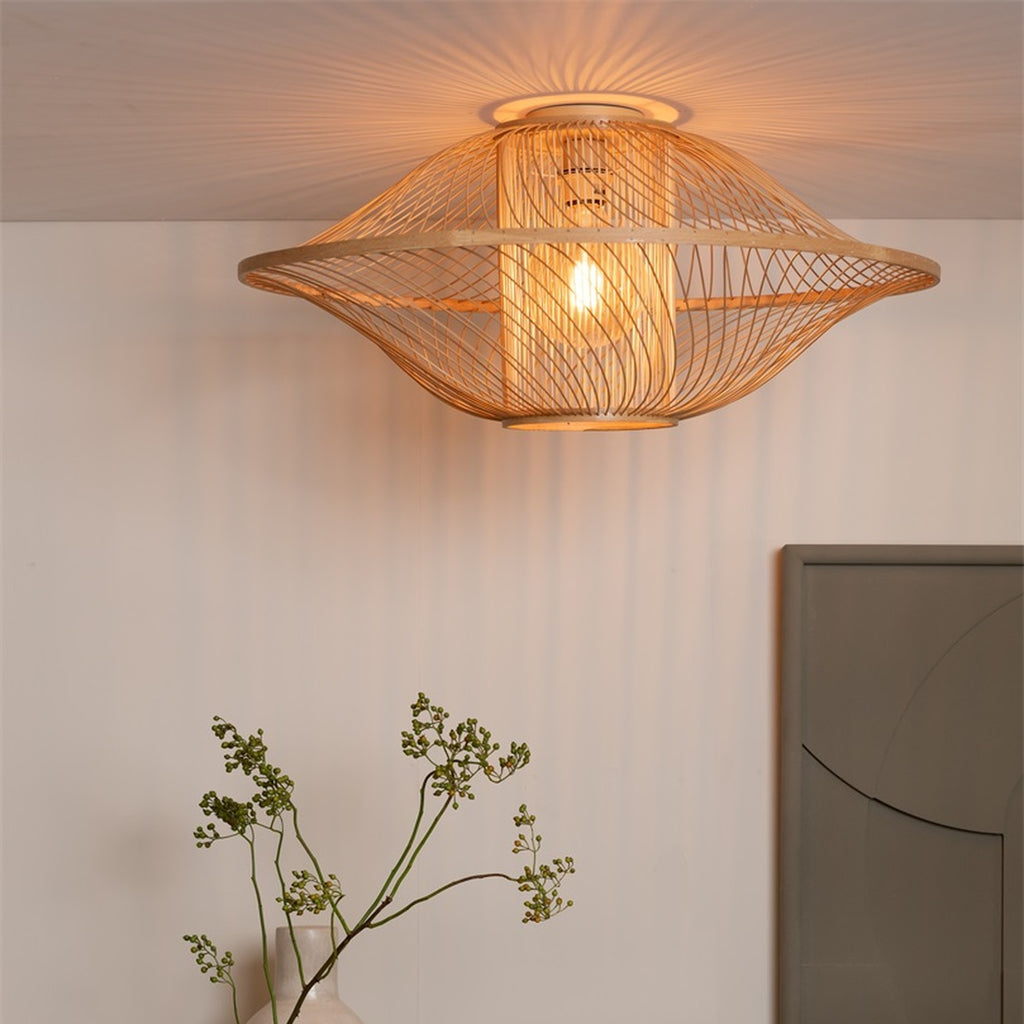 Plafonnier Maui bambou naturel 70 cm E27, vue 6