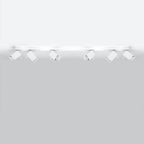 Plafonnier Merida rampe 6 spots acier blanc GU10, vue de profil