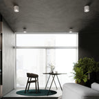 Plafonnier Mika aluminium blanc GU10, ambiance contemporaine