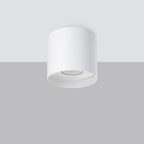 Plafonnier Mika aluminium blanc GU10 de profil