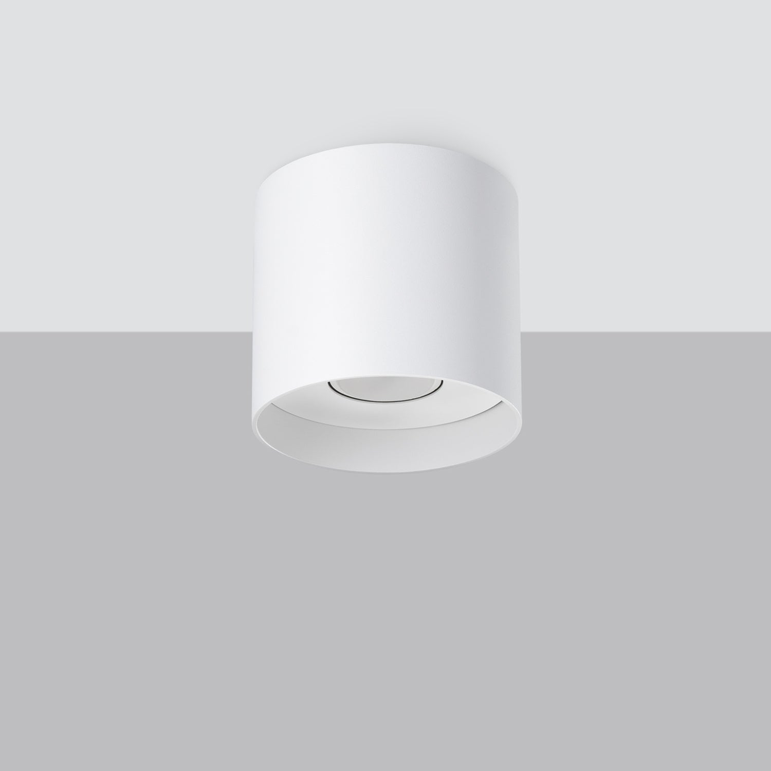 Plafonnier Mika aluminium blanc GU10 de profil