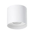 Plafonnier Mika aluminium blanc GU10, cylindre d'aluminium blanc, spot GU10 dirigé vers le bas