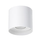 Plafonnier Mika aluminium blanc GU10, cylindre d'aluminium blanc, spot GU10 dirigé vers le bas