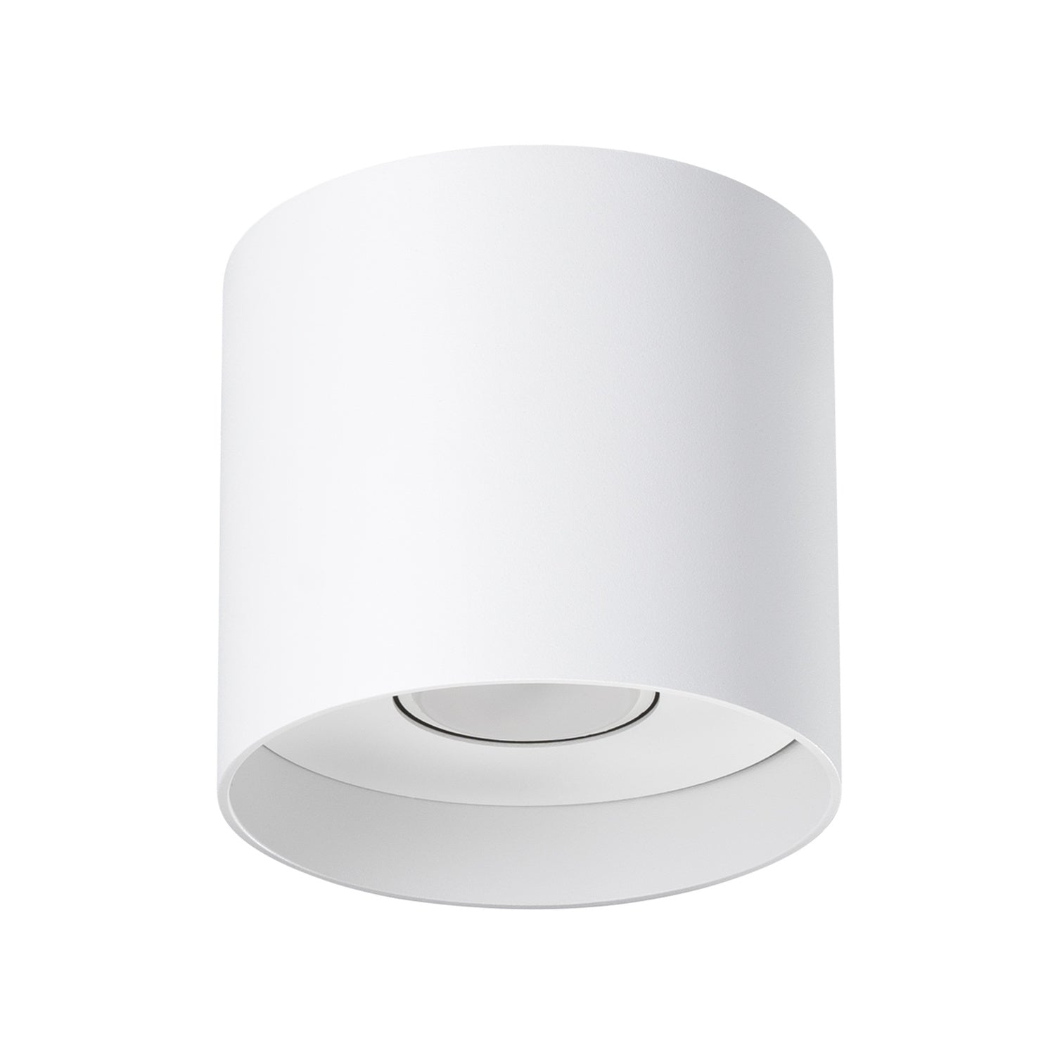 Plafonnier Mika aluminium blanc GU10, cylindre d'aluminium blanc, spot GU10 dirigé vers le bas