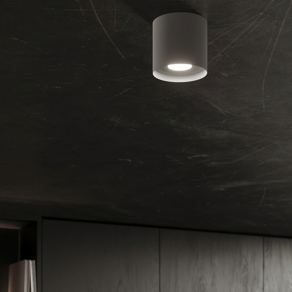 Plafonnier Mika aluminium gris GU10 en ambiance