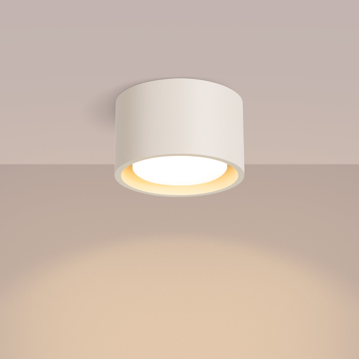 Plafonnier Modo 1 aluminium beige Gx53, vue 3