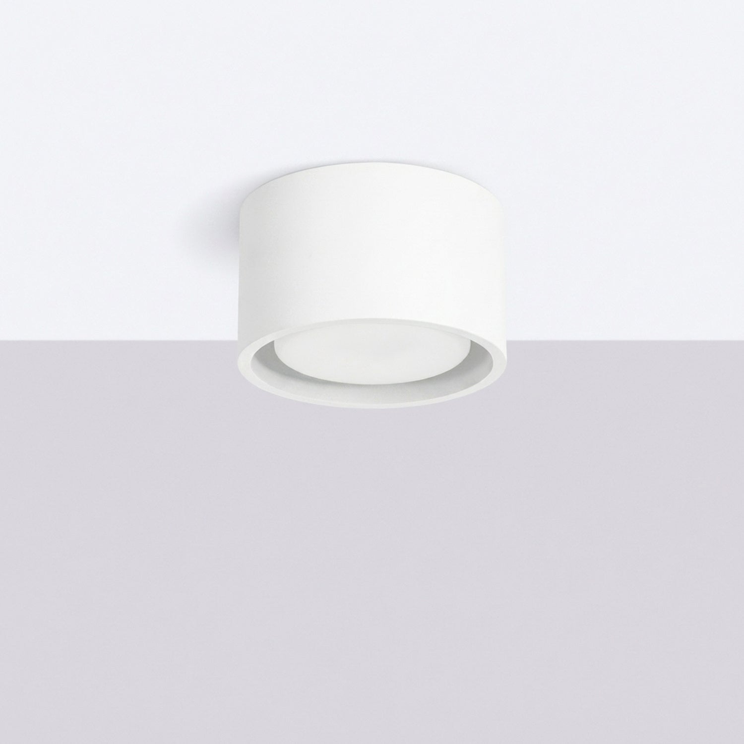 Plafonnier Modo 1 aluminium blanc Gx53, vue 2