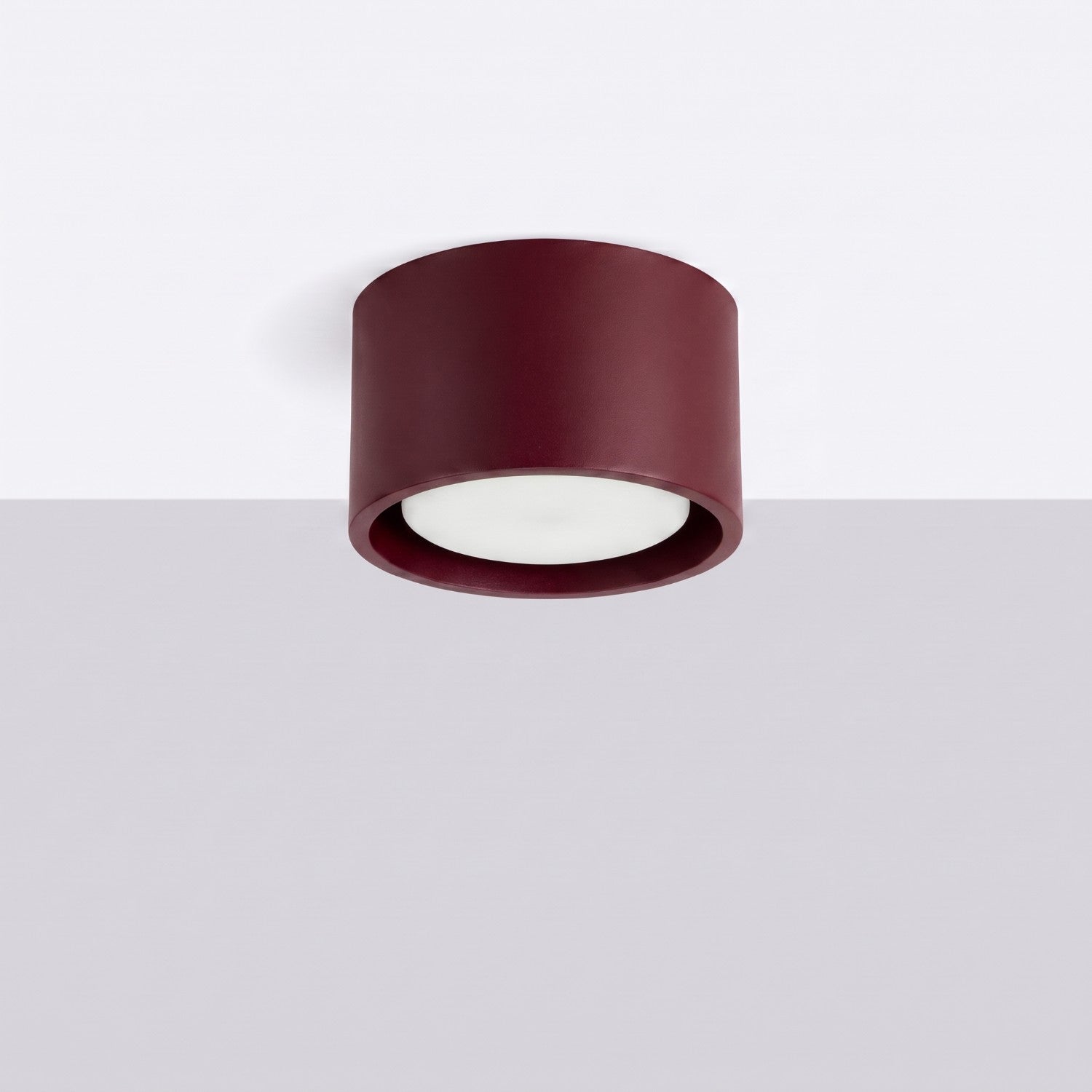 Plafonnier Modo 1 aluminium bordeaux Gx53, vue 2