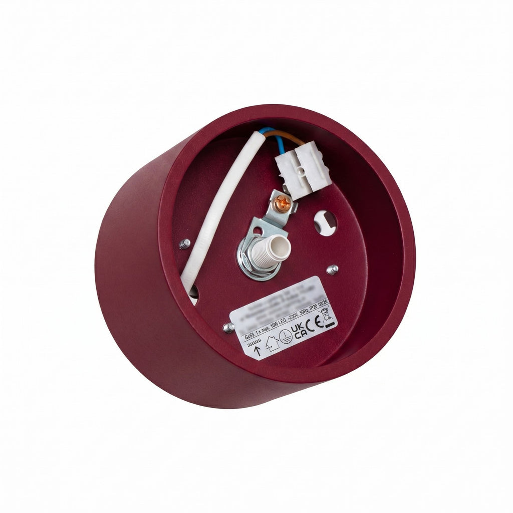 Plafonnier Modo 1 aluminium bordeaux Gx53, vue 7