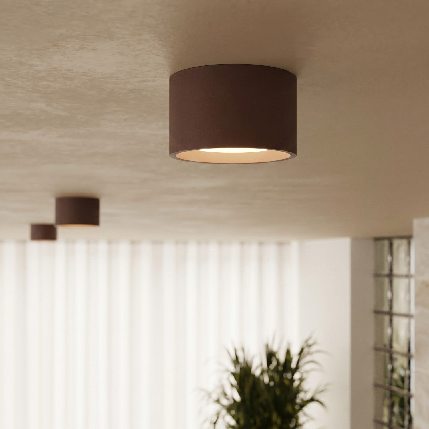 Plafonnier Modo 1 aluminium brun Gx53, vue 15