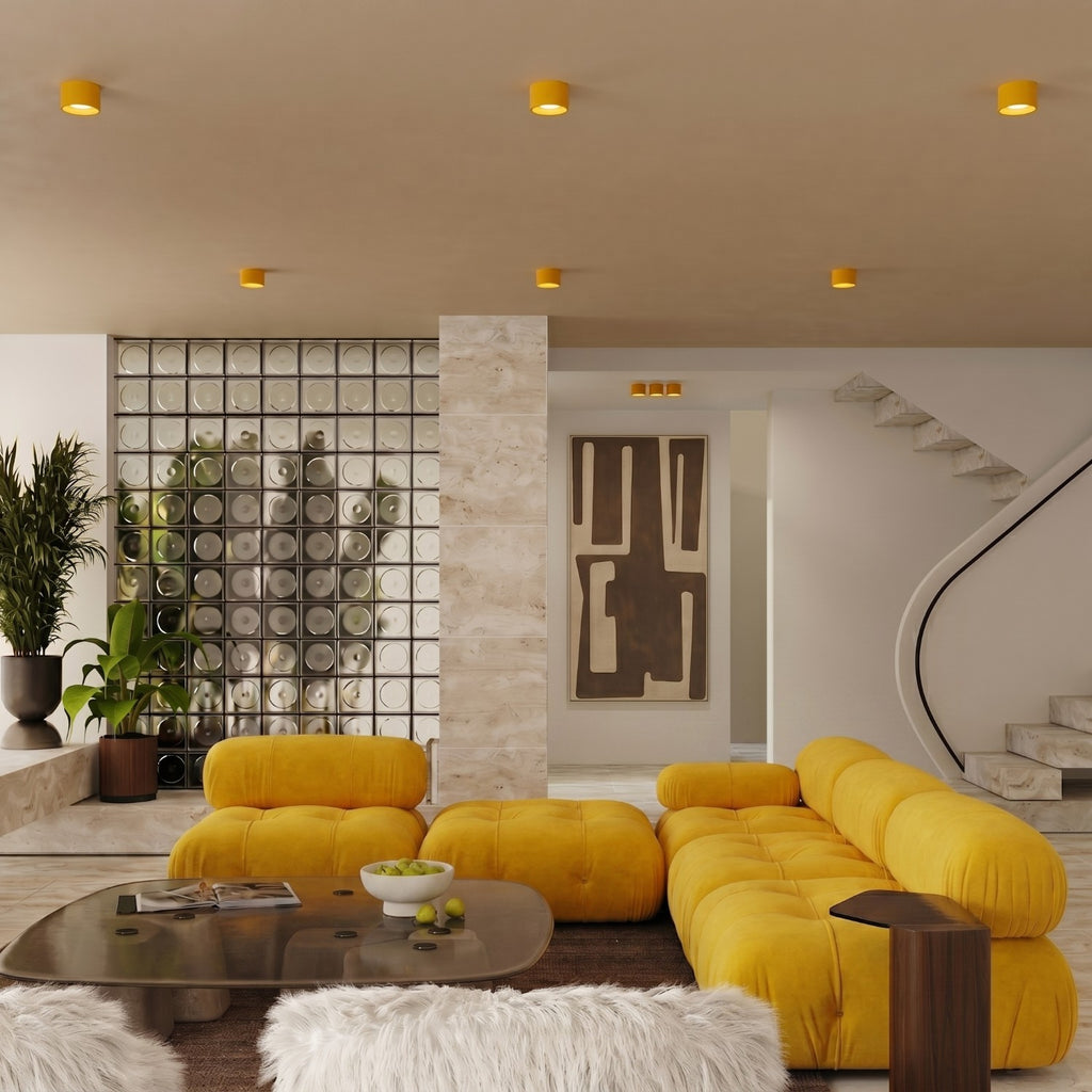 Plafonnier Modo 1 aluminium jaune Gx53, vue 13