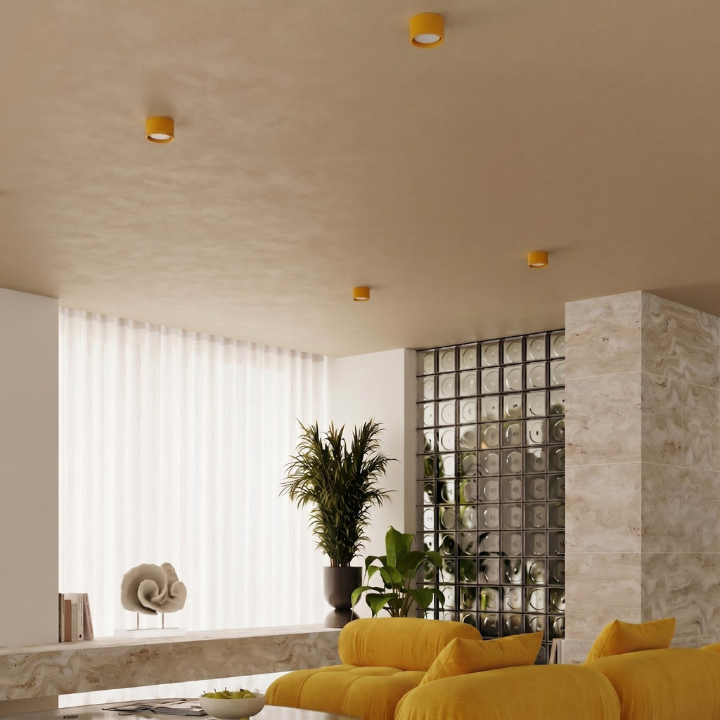 Plafonnier Modo 1 aluminium jaune Gx53, vue 14