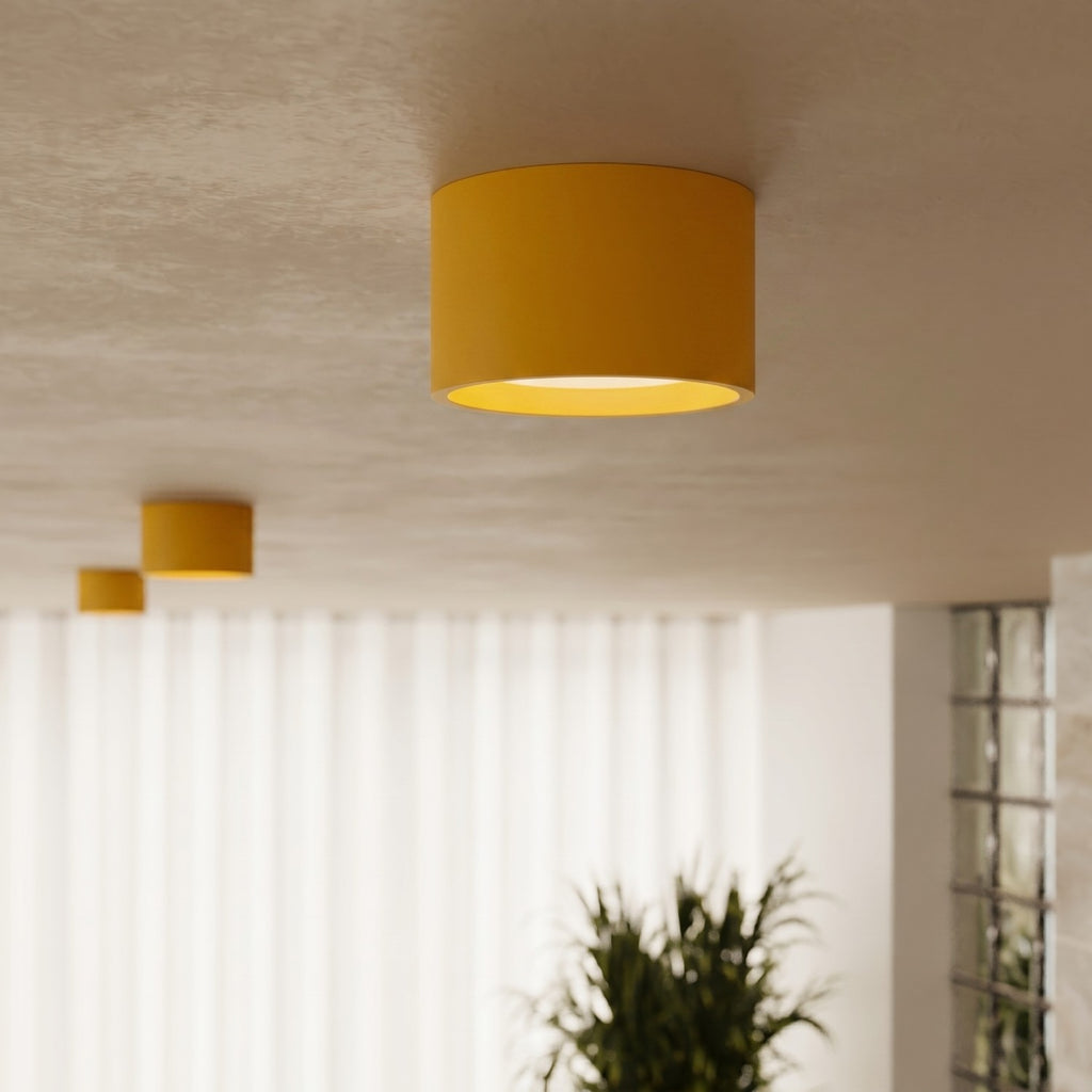 Plafonnier Modo 1 aluminium jaune Gx53, vue 15