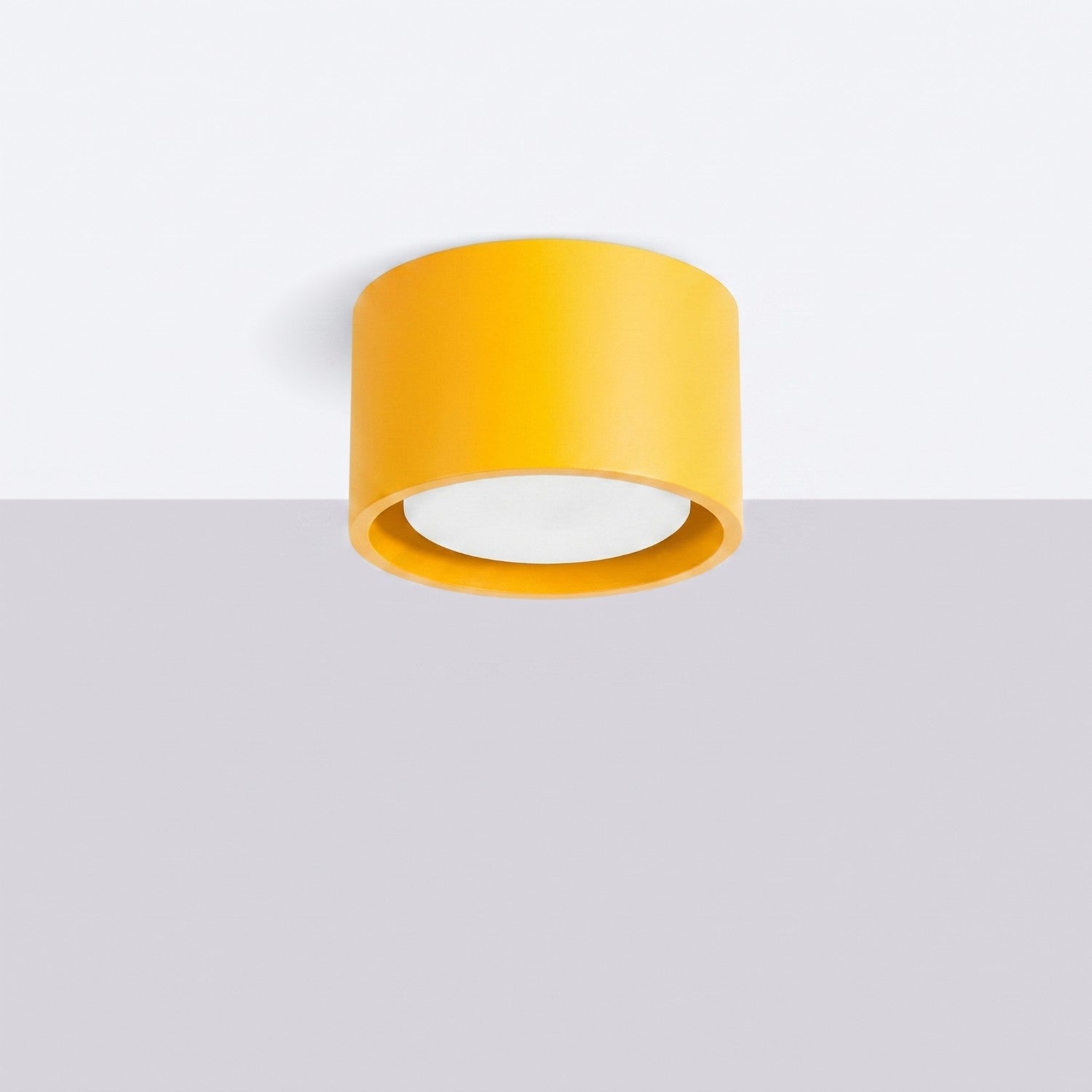 Plafonnier Modo 1 aluminium jaune Gx53, vue 2