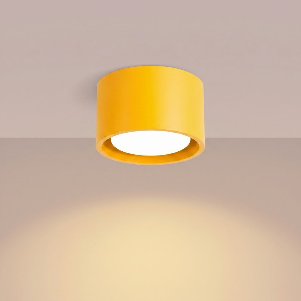 Plafonnier Modo 1 aluminium jaune Gx53, vue 3