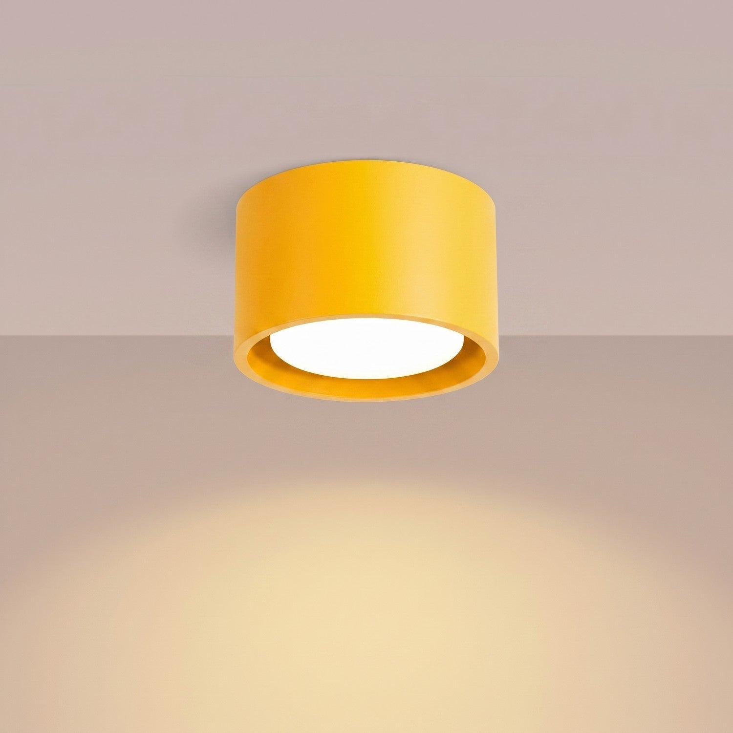 Plafonnier Modo 1 aluminium jaune Gx53, vue 3