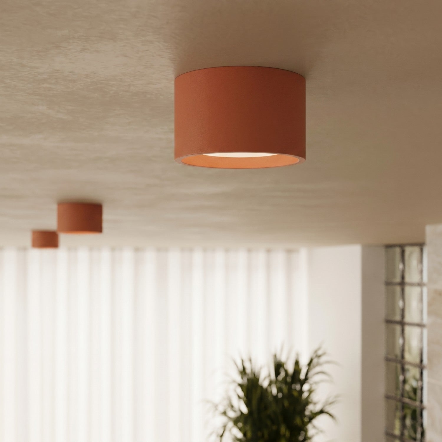 Plafonnier Modo 1 aluminium ocre rouge Gx53, vue 15