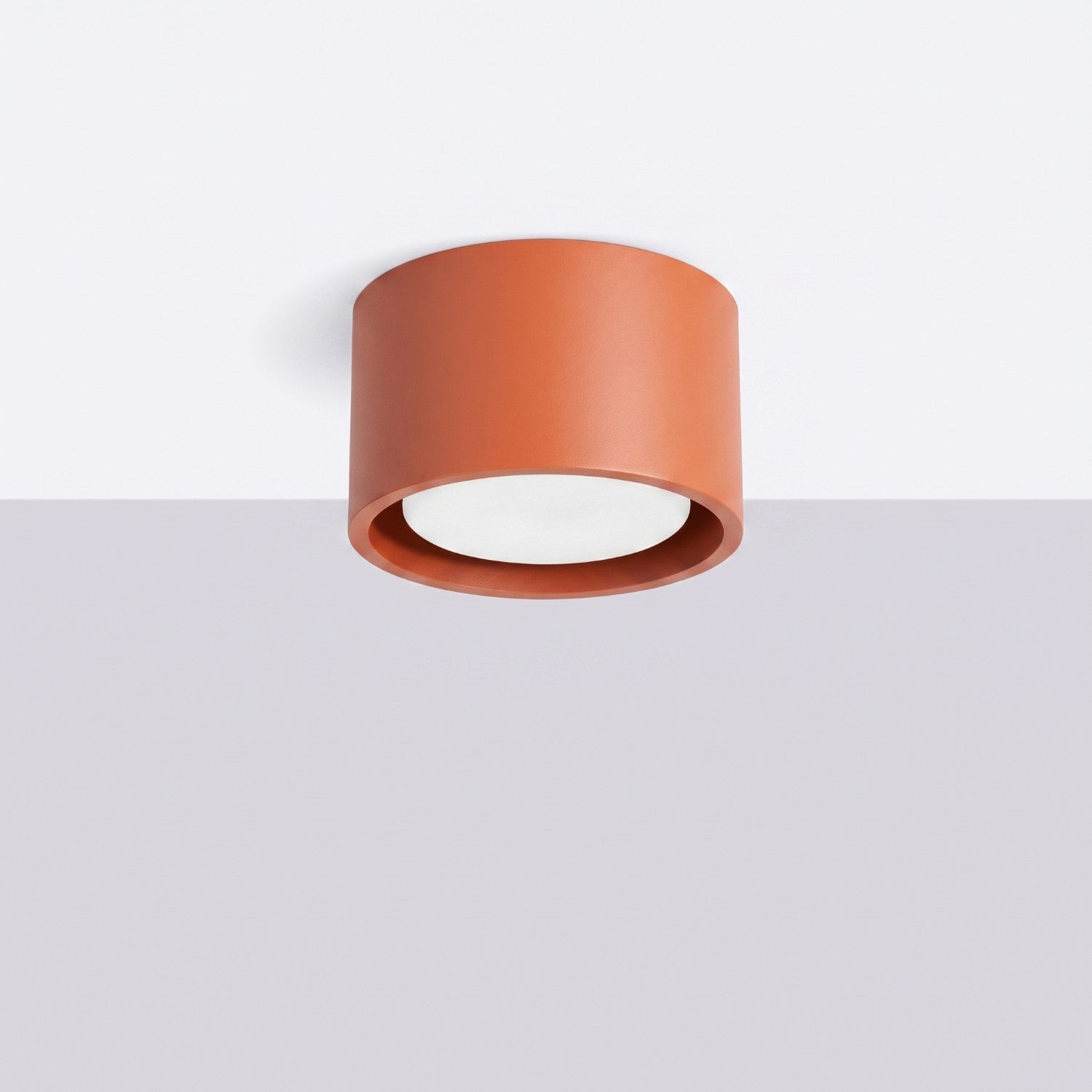 Plafonnier Modo 1 aluminium ocre rouge Gx53, vue 2