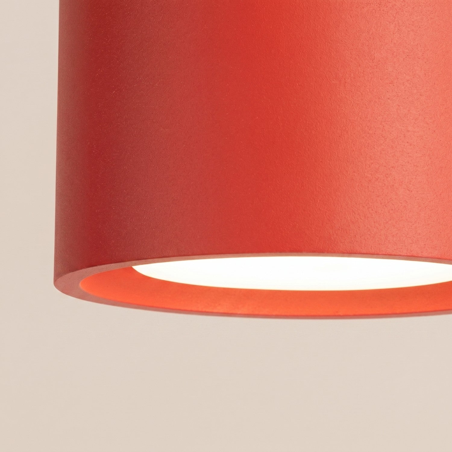 Plafonnier Modo 1 aluminium rouge Gx53, vue 4