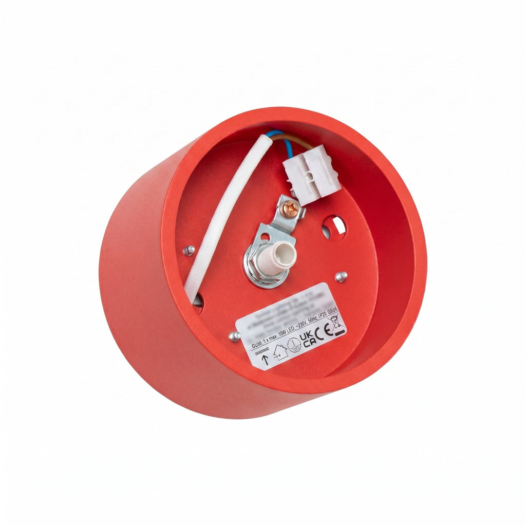 Plafonnier Modo 1 aluminium rouge Gx53, vue 7