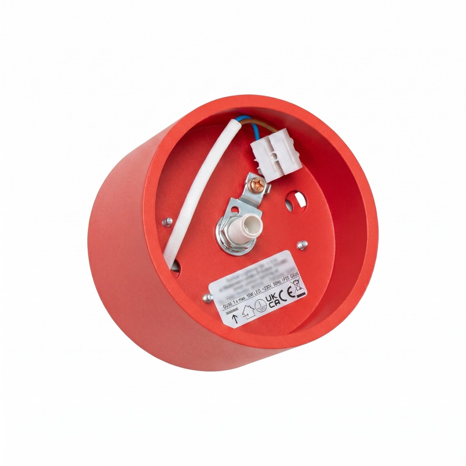 Plafonnier Modo 1 aluminium rouge Gx53, vue 7