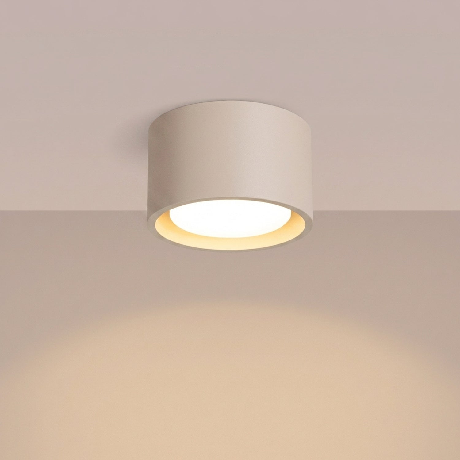 Plafonnier Modo 1 aluminium taupe Gx53, vue 3