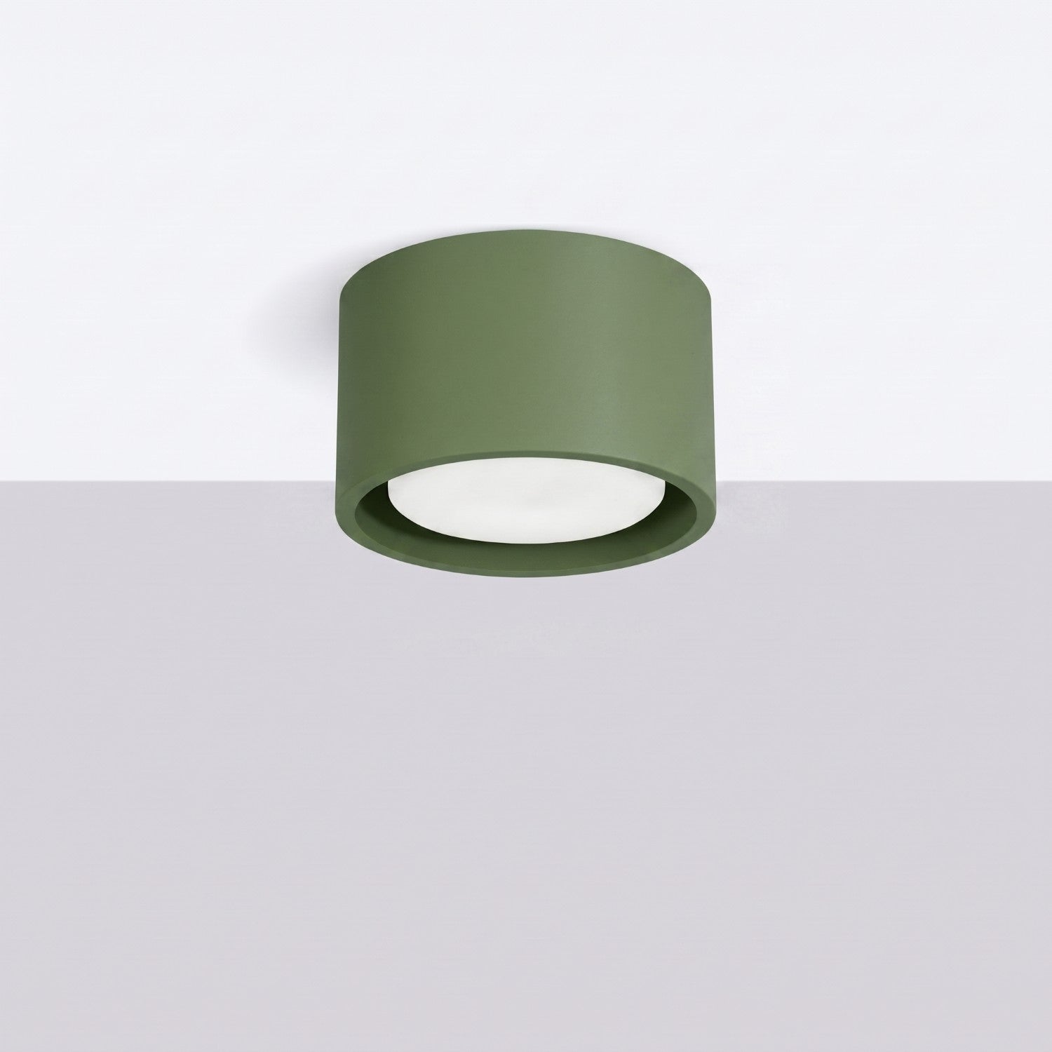Plafonnier Modo 1 aluminium vert olive Gx53, vue 2