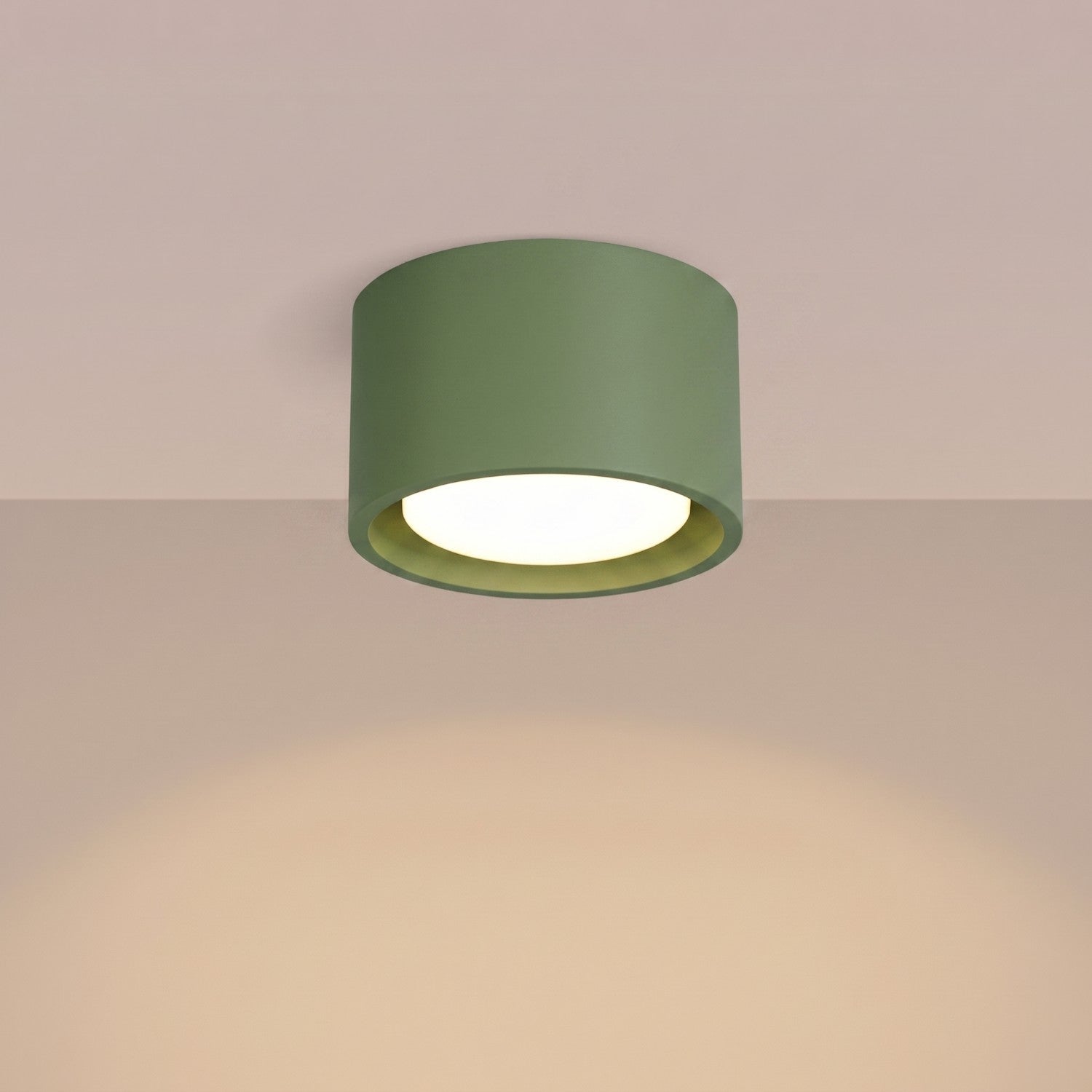 Plafonnier Modo 1 aluminium vert olive Gx53, vue 3