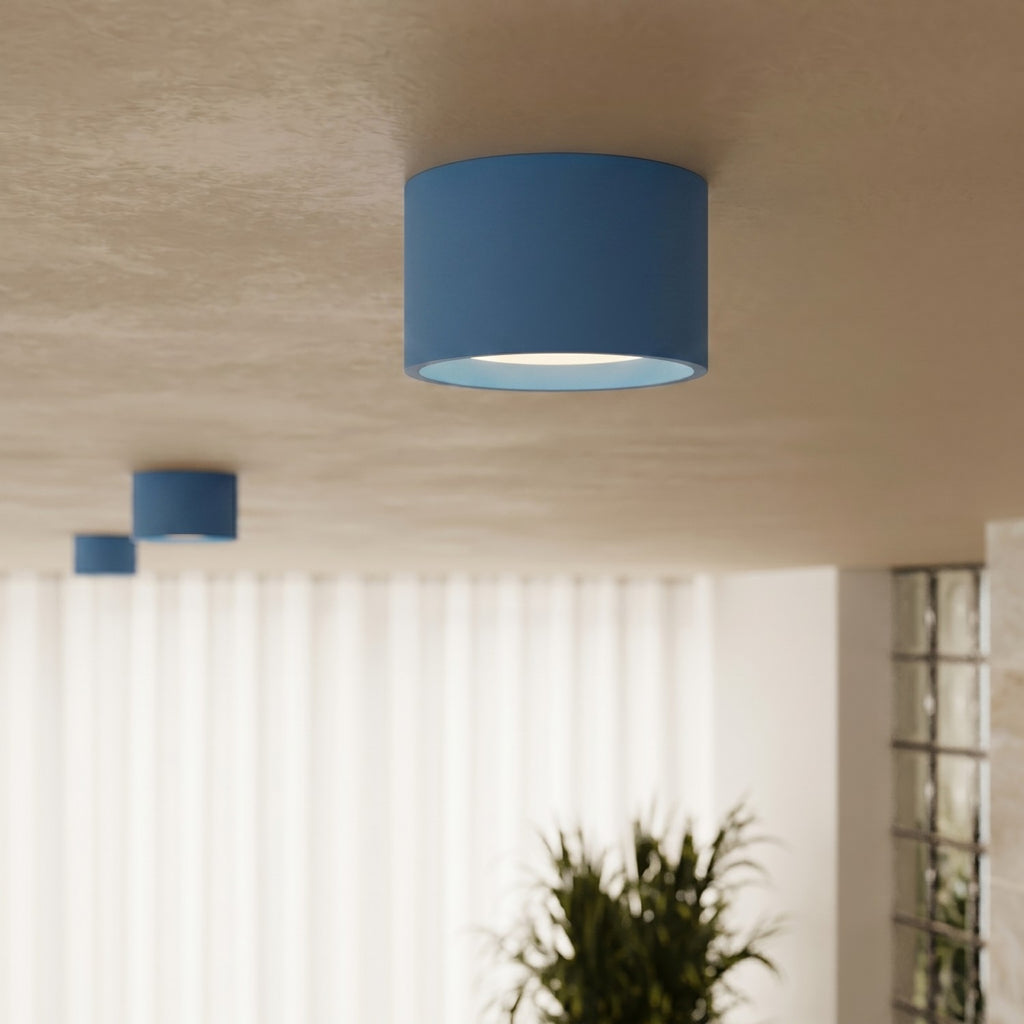 Plafonnier Modo 2 aluminium bleu azur Gx53, vue 15