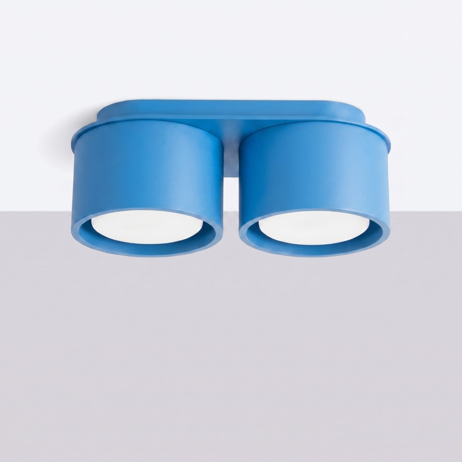 Plafonnier Modo 2 aluminium bleu azur Gx53, vue 2