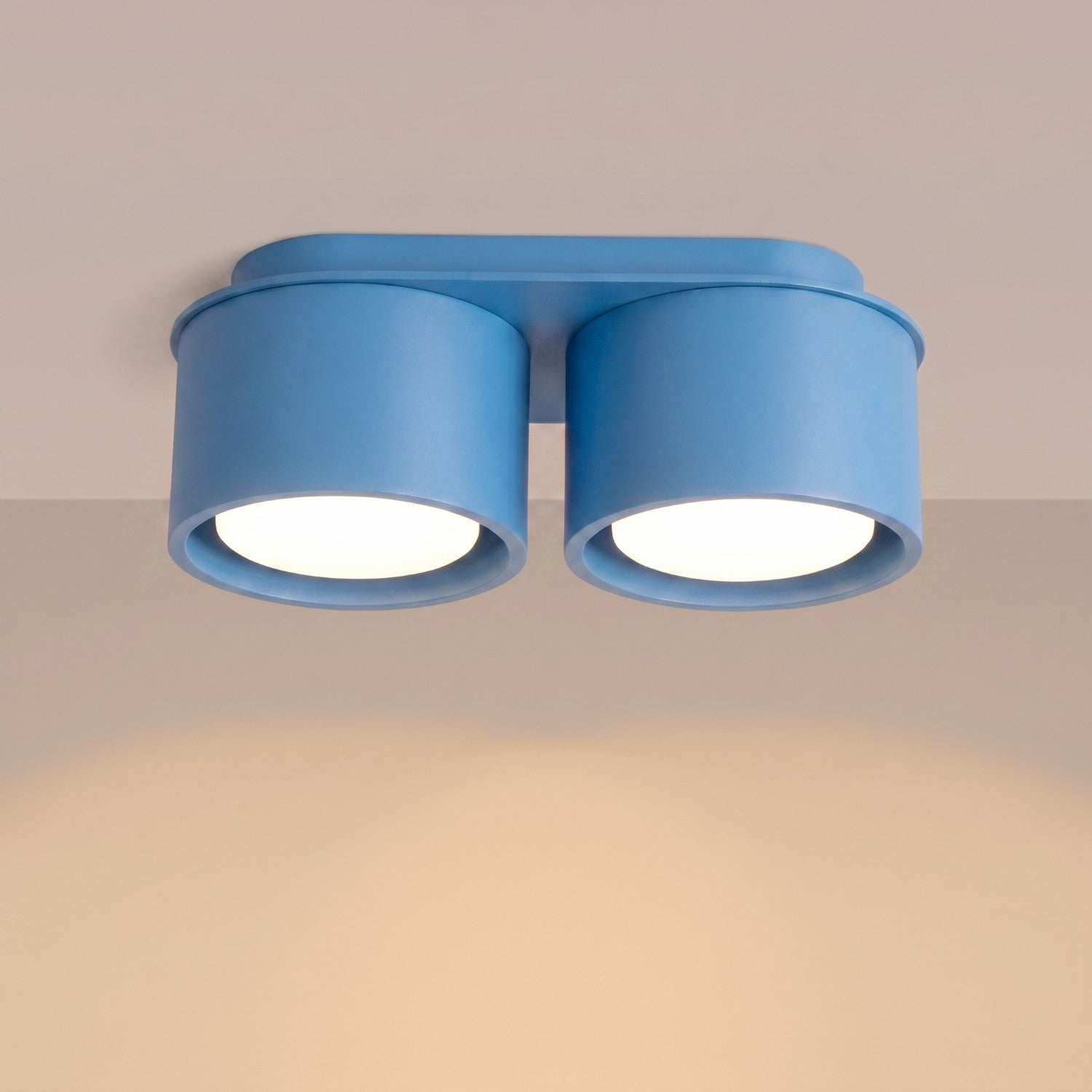 Plafonnier Modo 2 aluminium bleu azur Gx53, vue 3