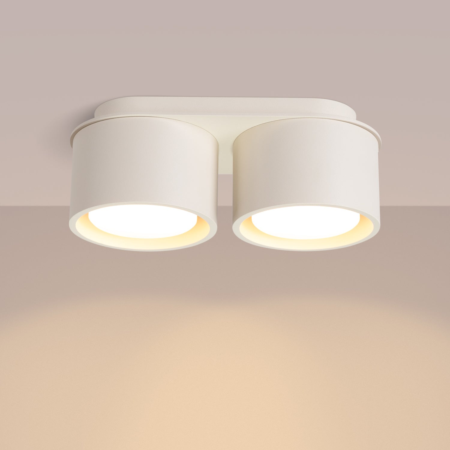 Plafonnier Modo 2 aluminium beige Gx53, vue 3