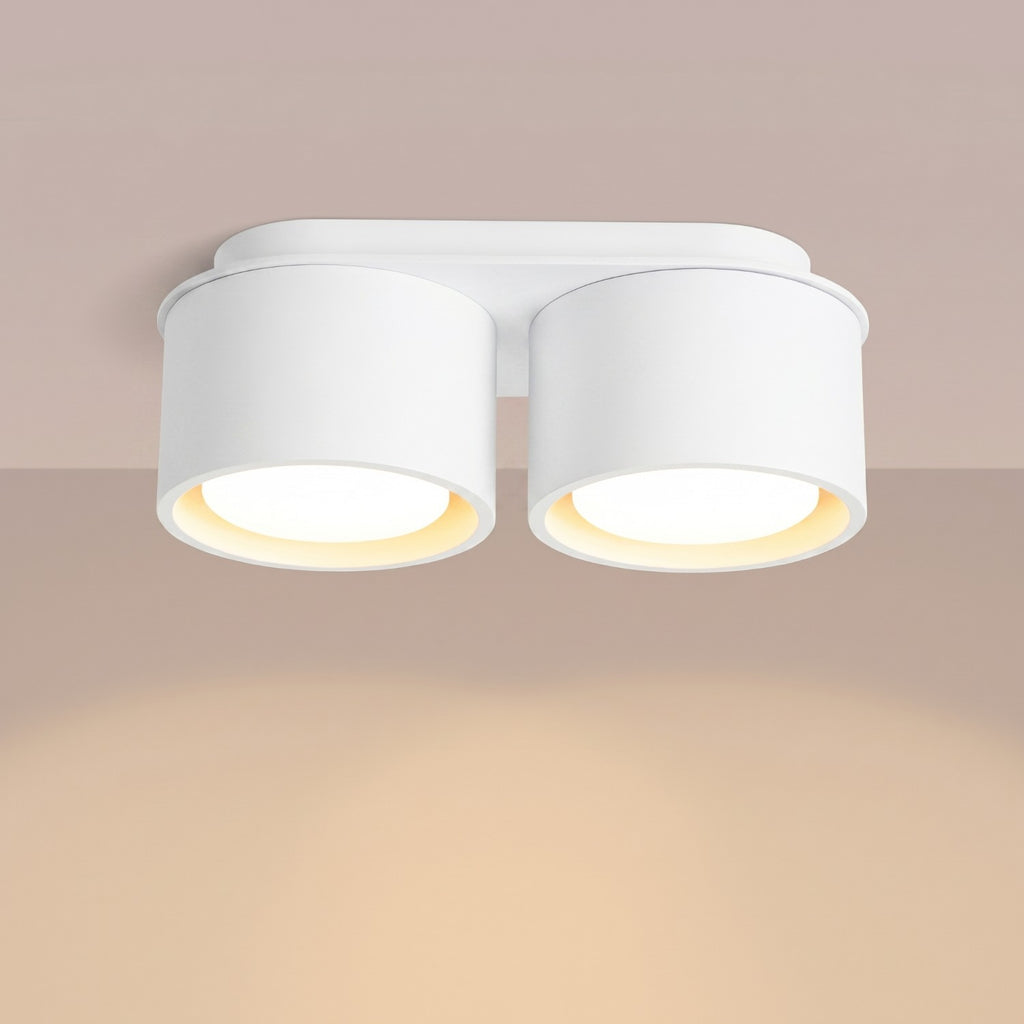 Plafonnier Modo 2 aluminium blanc Gx53, vue 3