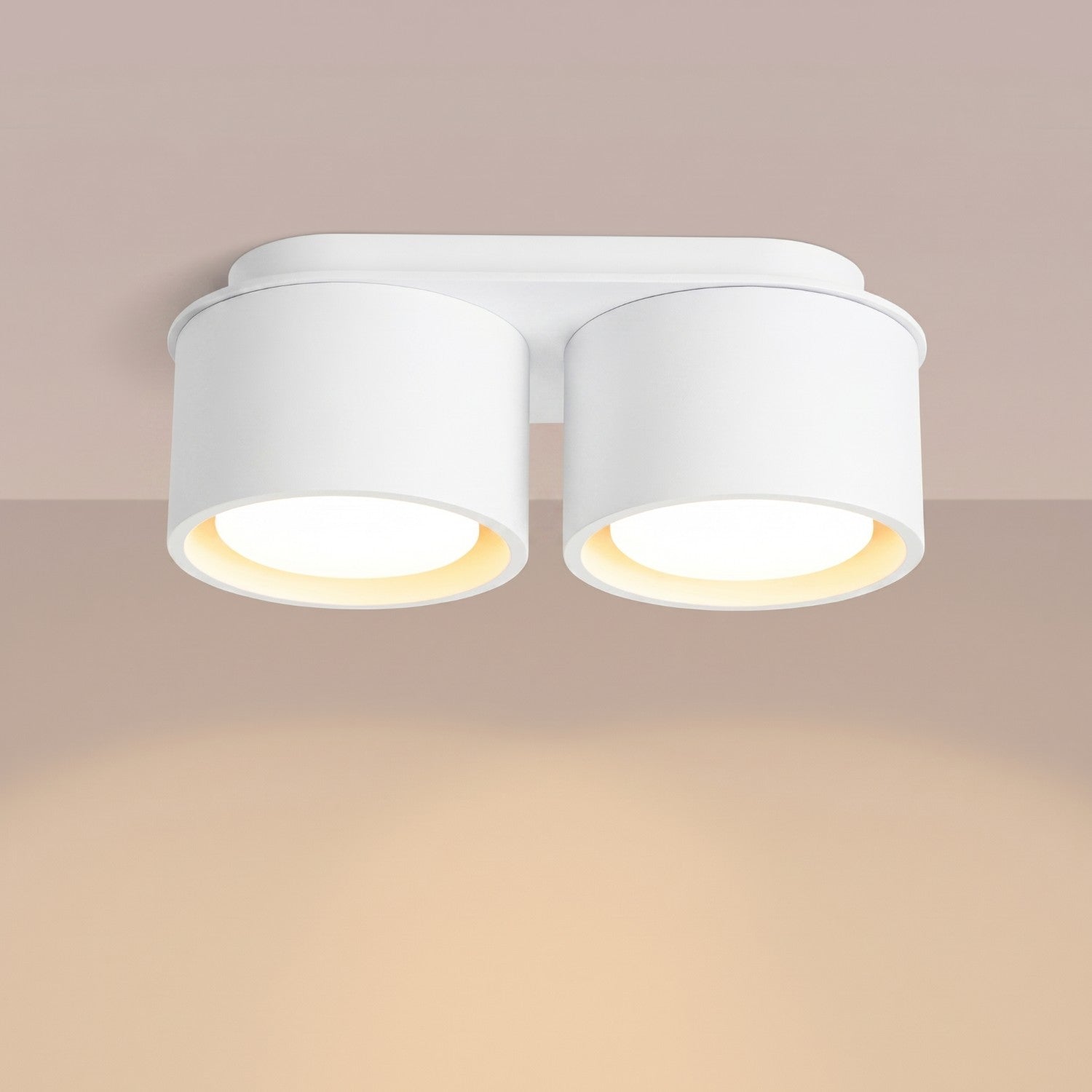 Plafonnier Modo 2 aluminium blanc Gx53, vue 3