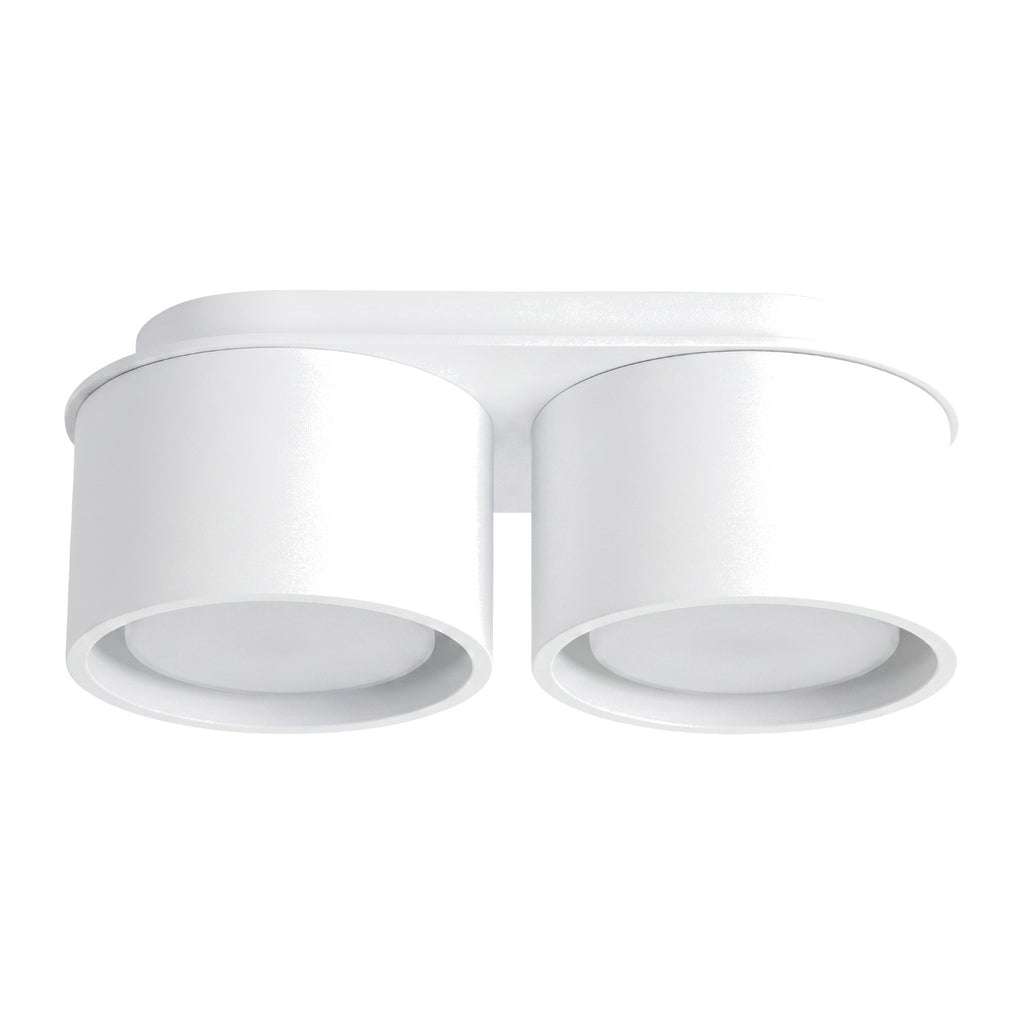 Plafonnier Modo 2 aluminium blanc Gx53