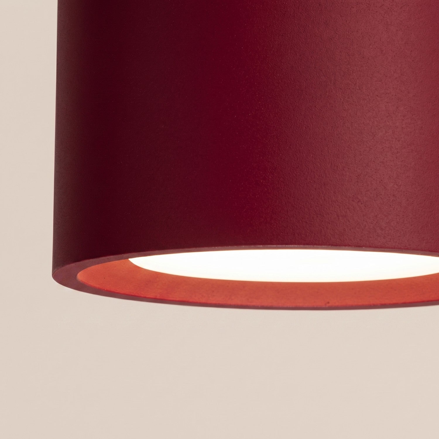 Plafonnier Modo 2 aluminium bordeaux Gx53, vue 4