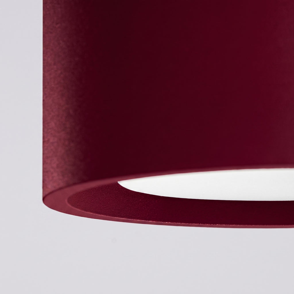 Plafonnier Modo 2 aluminium bordeaux Gx53, vue 5