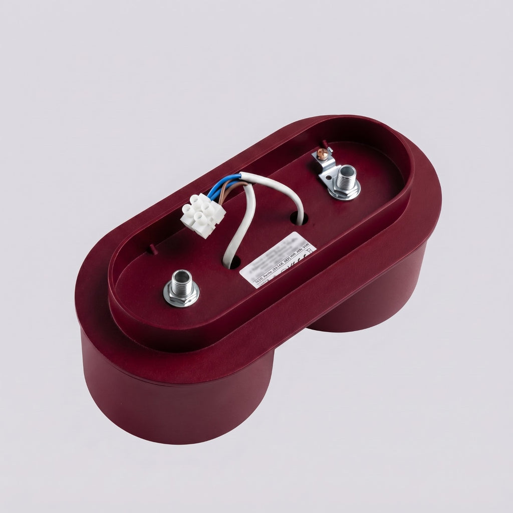 Plafonnier Modo 2 aluminium bordeaux Gx53, vue 7
