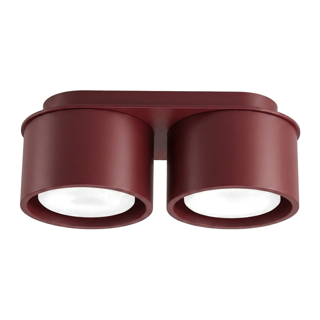 Plafonnier Modo 2 aluminium bordeaux Gx53