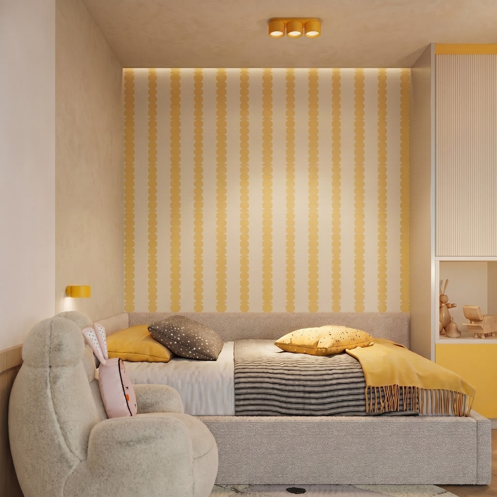 Plafonnier Modo 2 aluminium jaune Gx53, vue 13