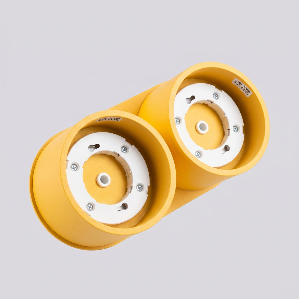 Plafonnier Modo 2 aluminium jaune Gx53, vue 6
