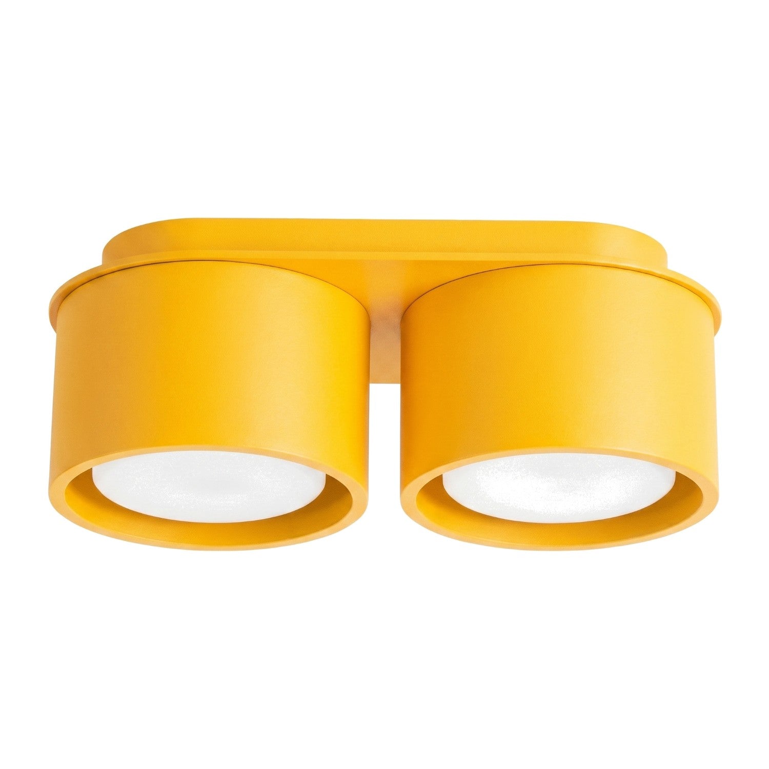 Plafonnier Modo 2 aluminium jaune Gx53