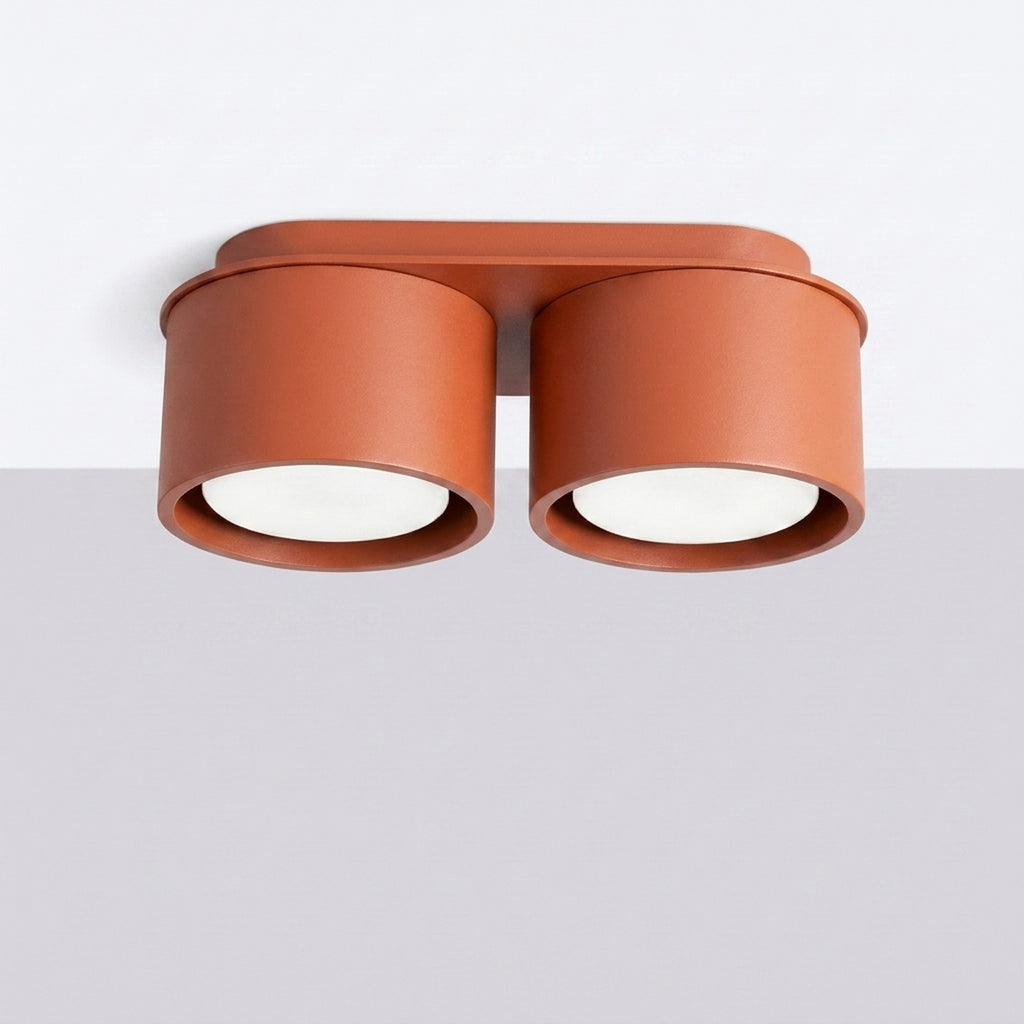 Plafonnier Modo 2 aluminium ocre rouge Gx53, vue 2
