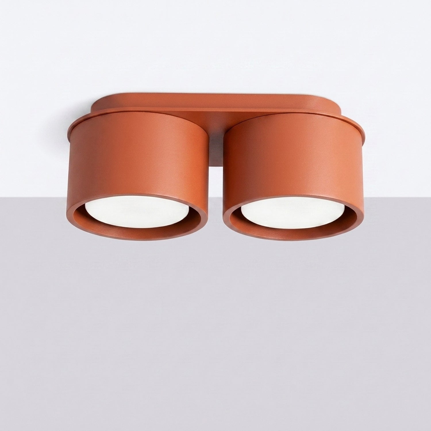 Plafonnier Modo 2 aluminium ocre rouge Gx53, vue 2