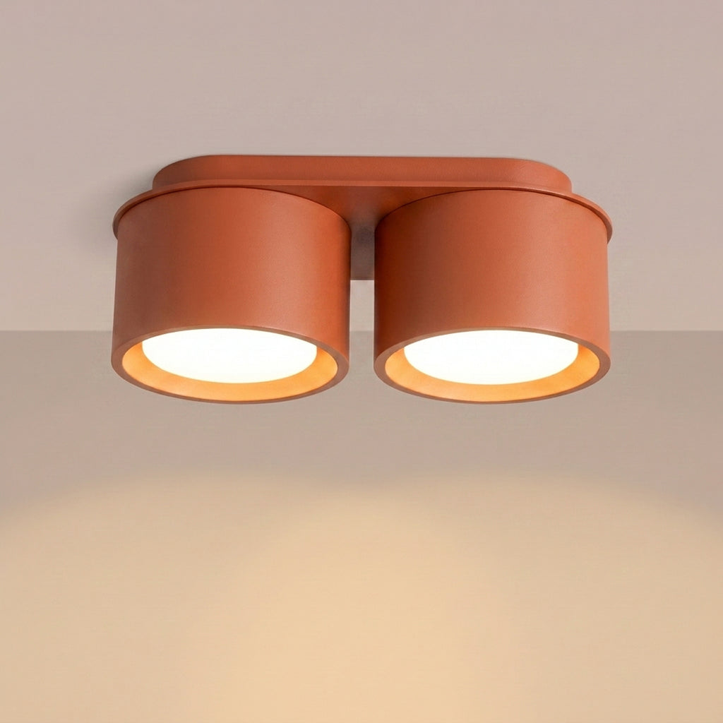 Plafonnier Modo 2 aluminium ocre rouge Gx53, vue 3