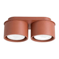 Plafonnier Modo 2 aluminium ocre rouge Gx53